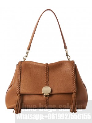 Chloe Penelope Medium Soft Shoulder Bag Coffee