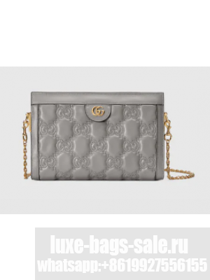 Gucci GG Matelasse leather shoulder bag 702200 Dusty grey