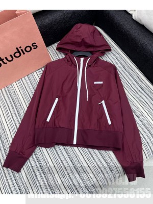 Prada Women's Nylon Jacket Mauve