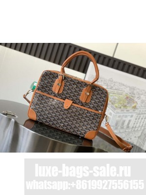 Goyard Ambassade Document Case Black & Tan