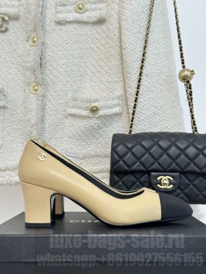 Chanel Lambskin 6cm Pumps G45053 Beige 2023