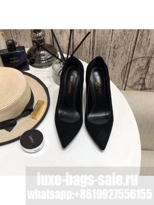 Saint Laurent Cassandra Suede Pumps 10cm Black 2021 Collection
