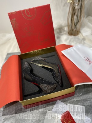 Christian Louboutin Crystal Mesh 10cm Pumps Black 2021 Collection