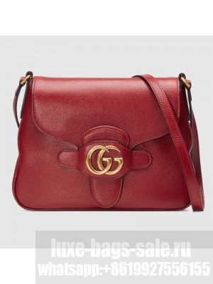 Gucci Small messenger bag with Double G 648934 Red