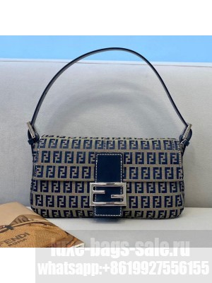 Fendi Vintage Baguette FF Shoulder Bag 0185 Blue  2021 Collection
