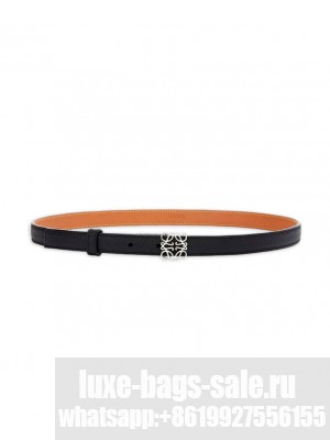 Loewe Anagram Belt In Pebble Grain Calfskin Black