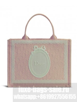 Christian Dior Small Book Tote Handbag M1354 Pink