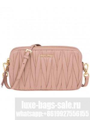 Miumiu Matelasse Leather Mini Bag 5BH539 Pink