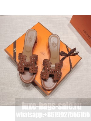 Hermes Oran Flat slippers with Lizard pattern Yellow 068 2021 Collection