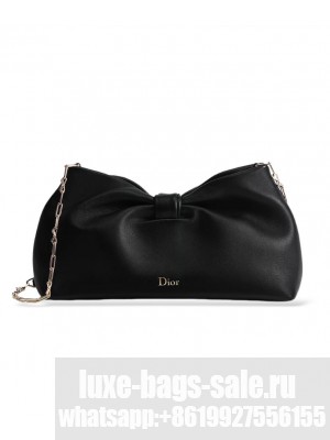 Christian Dior Medium Dior Bow Handbag Black