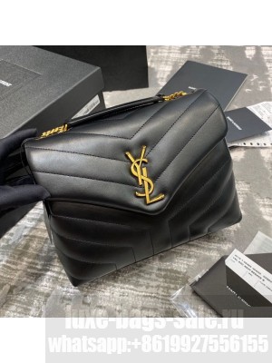 Saint Laurent Loulou Small Bag in "Y" Matelasse Leather 494699 Black/Gold Collection