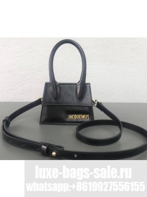 Jacquemus Leather Le Chiquito Micro Bag Black