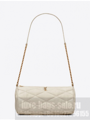 SAINT LAURENT SADE MINI TUBE BAG IN QUILTED LAMBSKIN 699703 VINTAGE WHITE