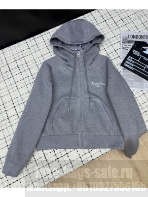 Christian Dior Women's Hooded Jacket Gray