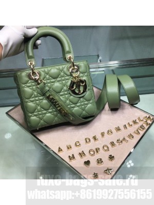 Dior MY ABCDior Medium Bag in Cannage Leather Green 2019 Collection