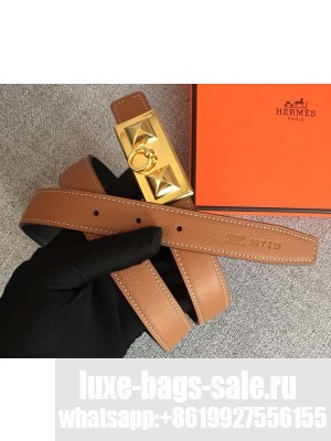 Hermes Width 2.5cm Collier De Chien Buckle Belt Brown/Gold