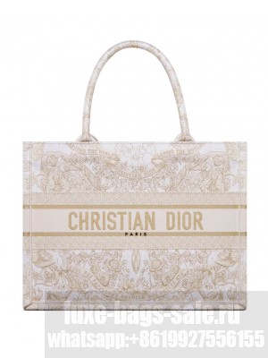 Christian Dior Medium Dior Book Tote Golden