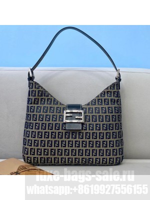 Fendi Vintage Baguette FF Shoulder Bag 8320 Blue  2021 Collection