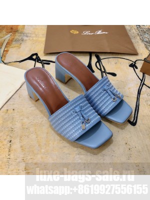 Loro Piana Sprightly Charms Sandals Lambskin 2022 Collection,Sky Blue