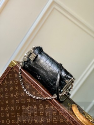 Louis Vuitton Crocodile Slim Trunk M25445 black