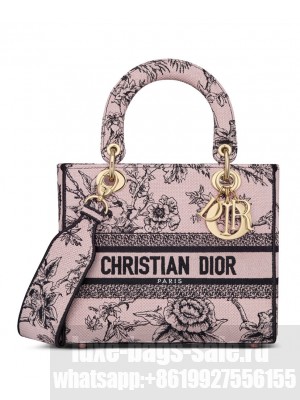 Christian Dior Medium Lady D-Lite Bag Cream