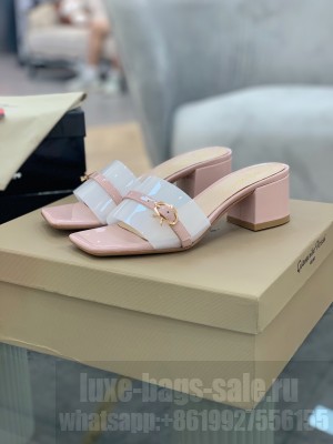 Gianvito Rossi soft glass and patent leather with sculptural heel 5.5CM Sandal 2021 Collection 01