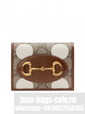 Gucci Horsebit 1955 Card Case Wallet 621887 Coffee