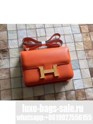 Hermes Constance 18/23 Bag in original Epsom Leather orange