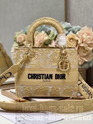 MEDIUM DIOR OR LADY D-LITE BAG M0565OOCO-1