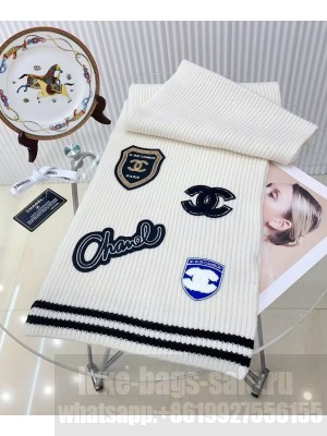 Chanel Women's Knitted Scarf White