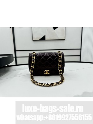 Chanel MINI 2.55 HANDBAG Lambskin & Gold-Tone Metal AS5027 Burgundy