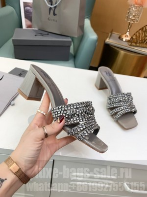 GINA UTAH 55mm In Pearl Croc Gray 2021 Collection