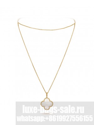 Van Cleef & Arpels VCA Vintage Alhambra Necklace White