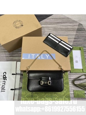 GUCCI HORSEBIT 1955 SOFT SMALL SHOULDER BAG 752002 black