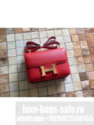 Hermes Constance 18/23 Bag in original Epsom Leather red