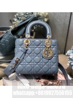 Dior MY ABCDior Medium Bag in Cannage Leather Light Blue 2019 Collection