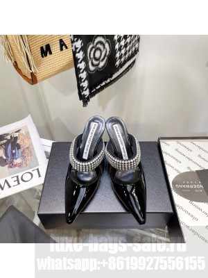 Alexander Wang grace85 crystal mule in Patent leather