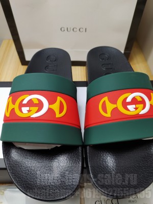 Gucci Unisex Rubber Flat Slide Sandals 014 2021 Collection