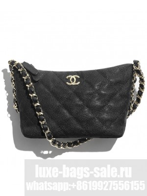 CHANEL SMALL HOBO BAG AS4320 BLACK