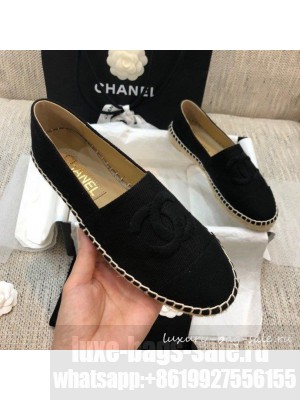 Chanel Denim Espadrilles G29762 Black  2021 Collection