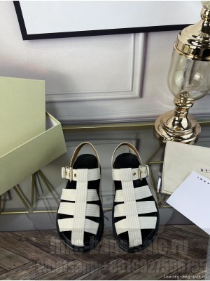 Marni Fussbett White canvas-strap sandals 2022 Collection
