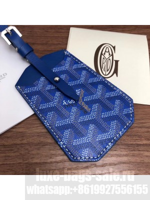 Goyard Luggage Tag Bag Charm Blue