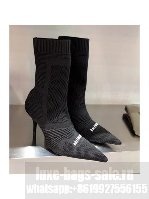 BALENCIAGA Knife 2.0 logo-appliquéd stretch-knit ankle boots
